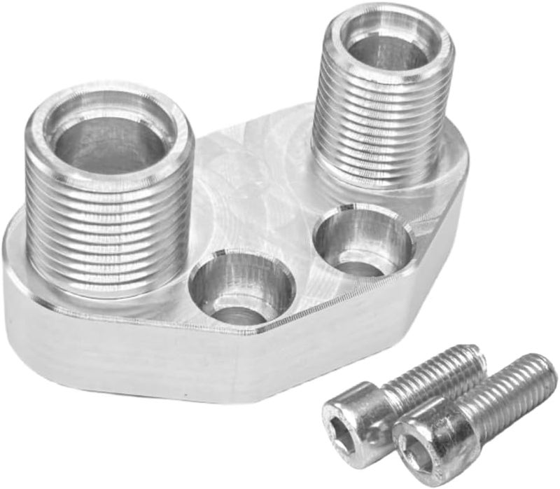 MOJTBE SD7B10 7176 Sanden AC Compressor Adapter Fitting 6061-T6 Aluminum Alloy Polished Finish Silver Tone, A/C Quick Connector Fittings - Image 1